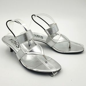 KORS KITTEN HEEL SANDALS